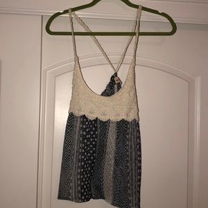 White/Navy Summer Top